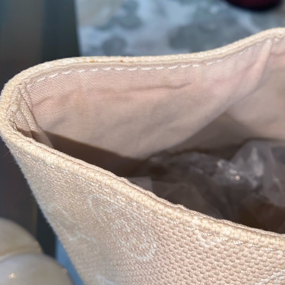 💯AUTH VINTAGE LOUIS VUITTON ARTICLES DE VOYAGE BEIGE CANVAS CABAS GM TOTE &POUCH - Picture 15 of 16